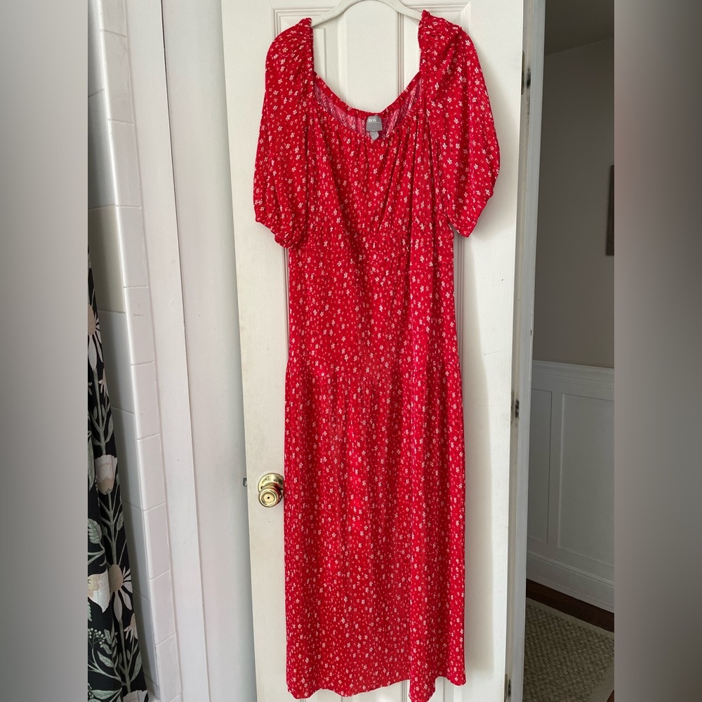 ASOS Maxi Floral Red Dress